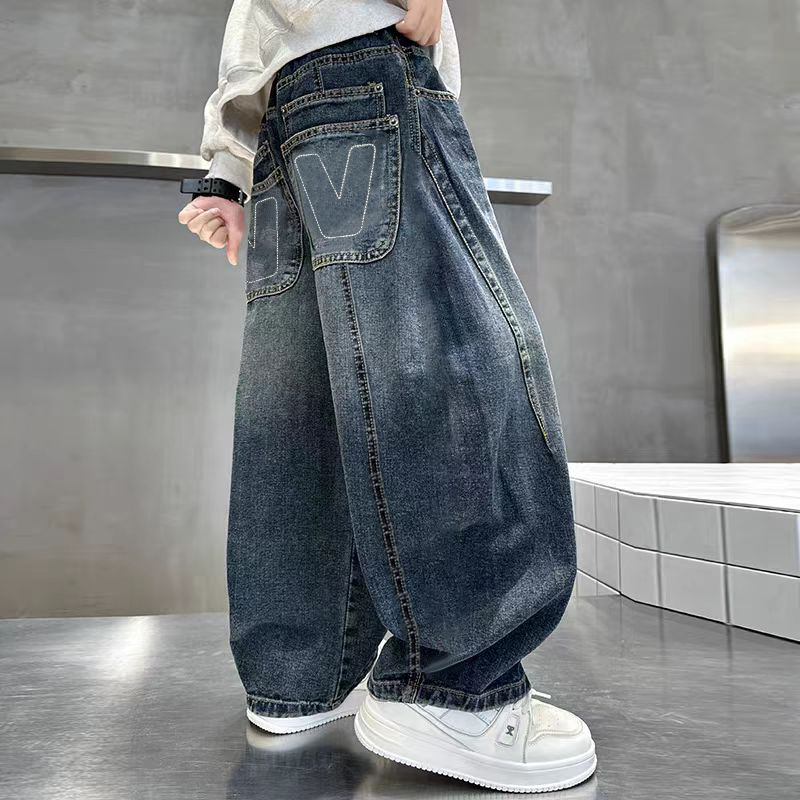 童装牛仔裤2025新款秋装牛仔裤帅气时髦休闲裤9435