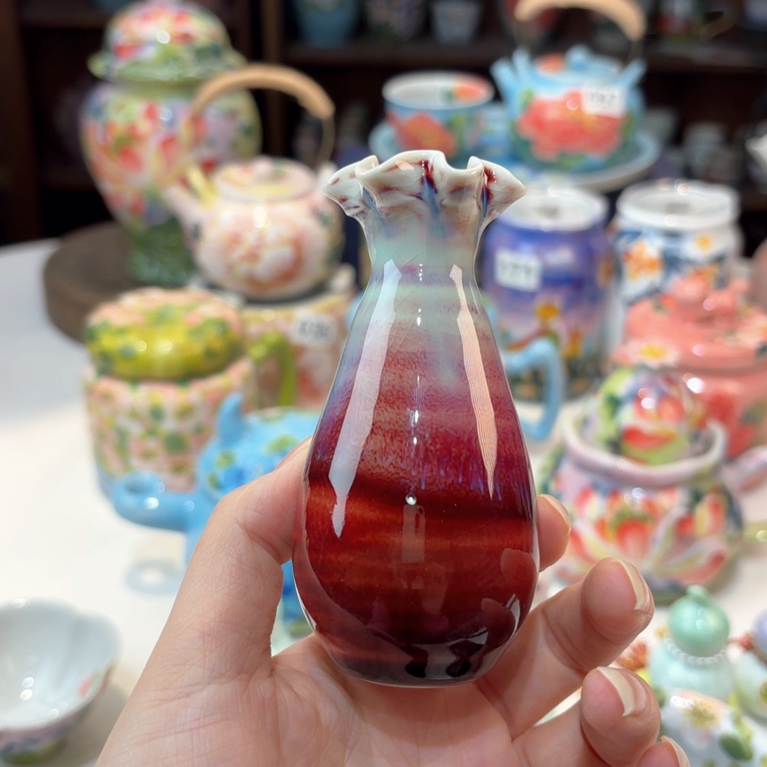 景德镇手绘高温釉下彩陶瓷茶具