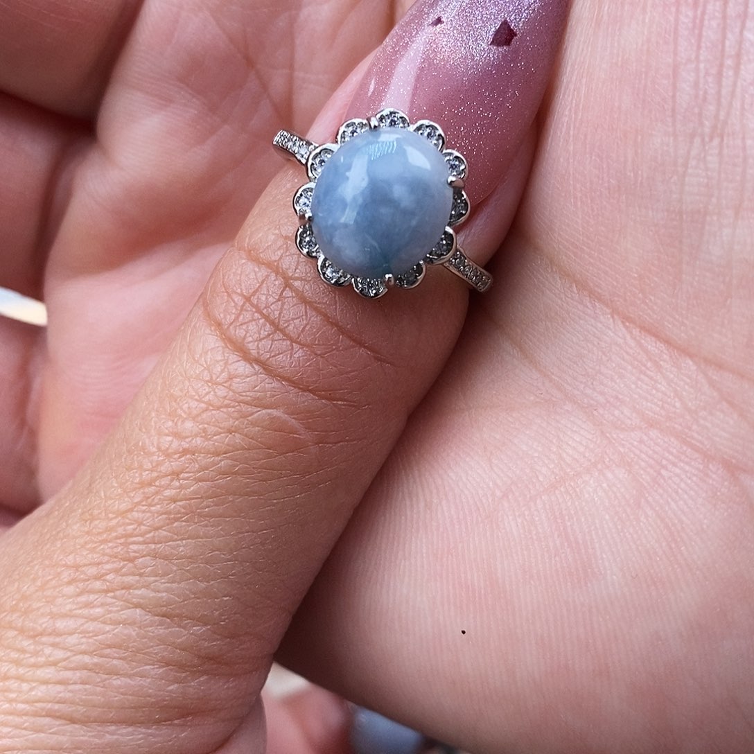 毛***妈翡翠未镶嵌戒指缅甸