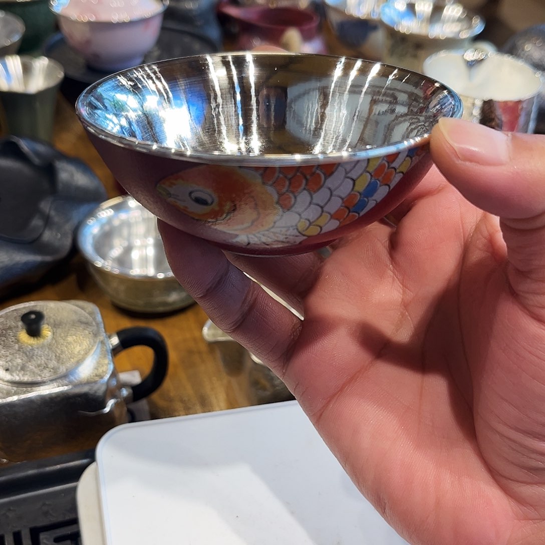 为***调连年有余包银大杯