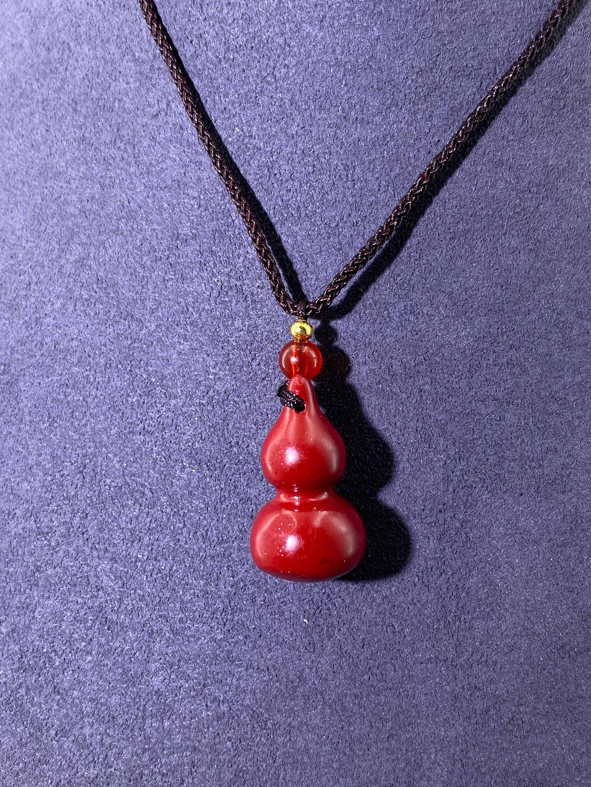 天然辰砂天然辰砂天然朱砂葫芦吊坠 86