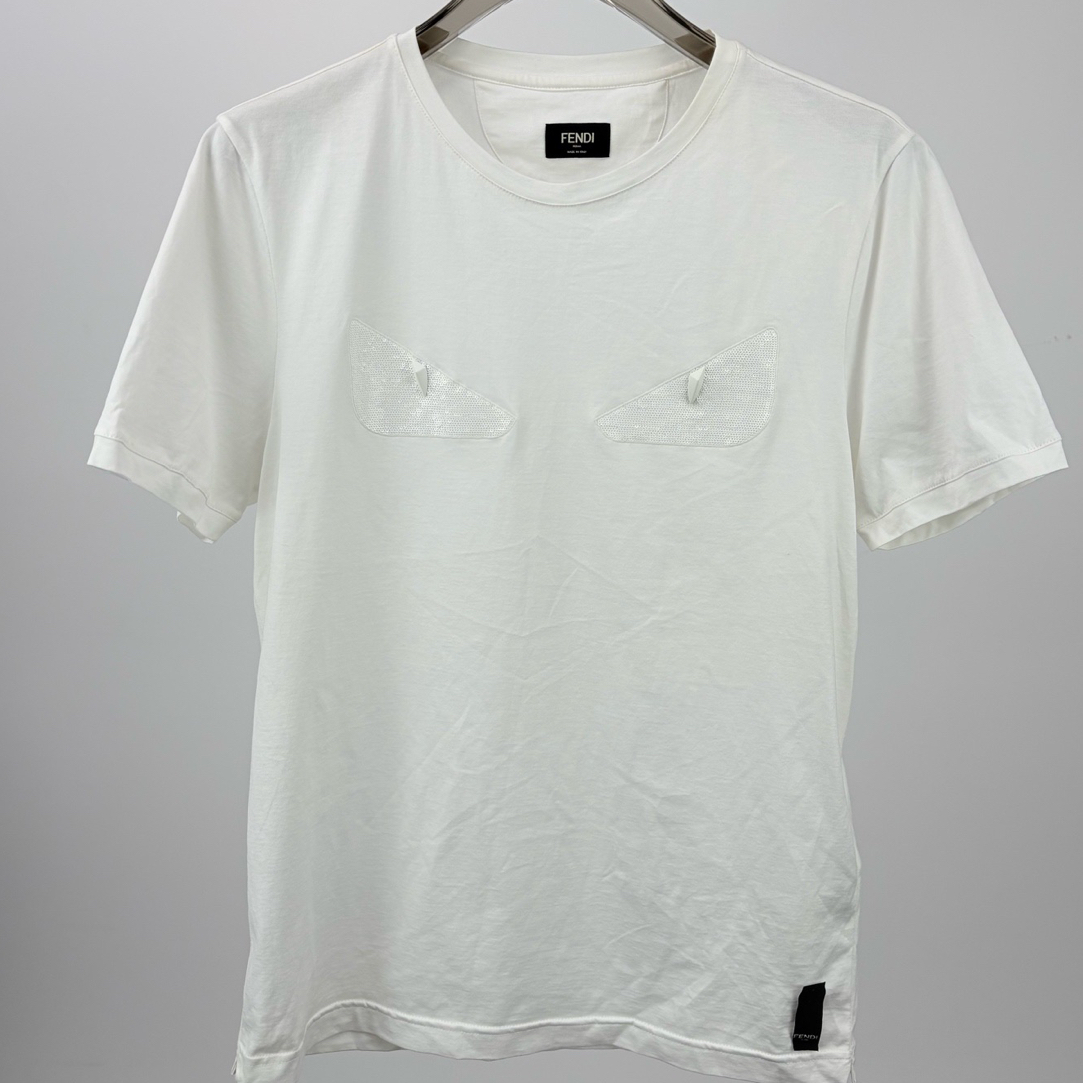 99新 FENDI/芬迪 FENDI芬迪小恶魔亮片短袖50码14271