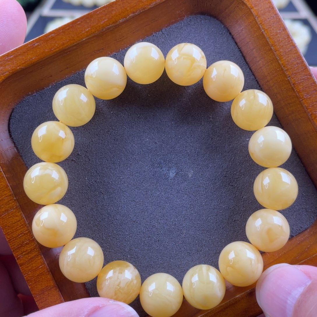 琥珀颈饰未镶嵌蜜蜡手串