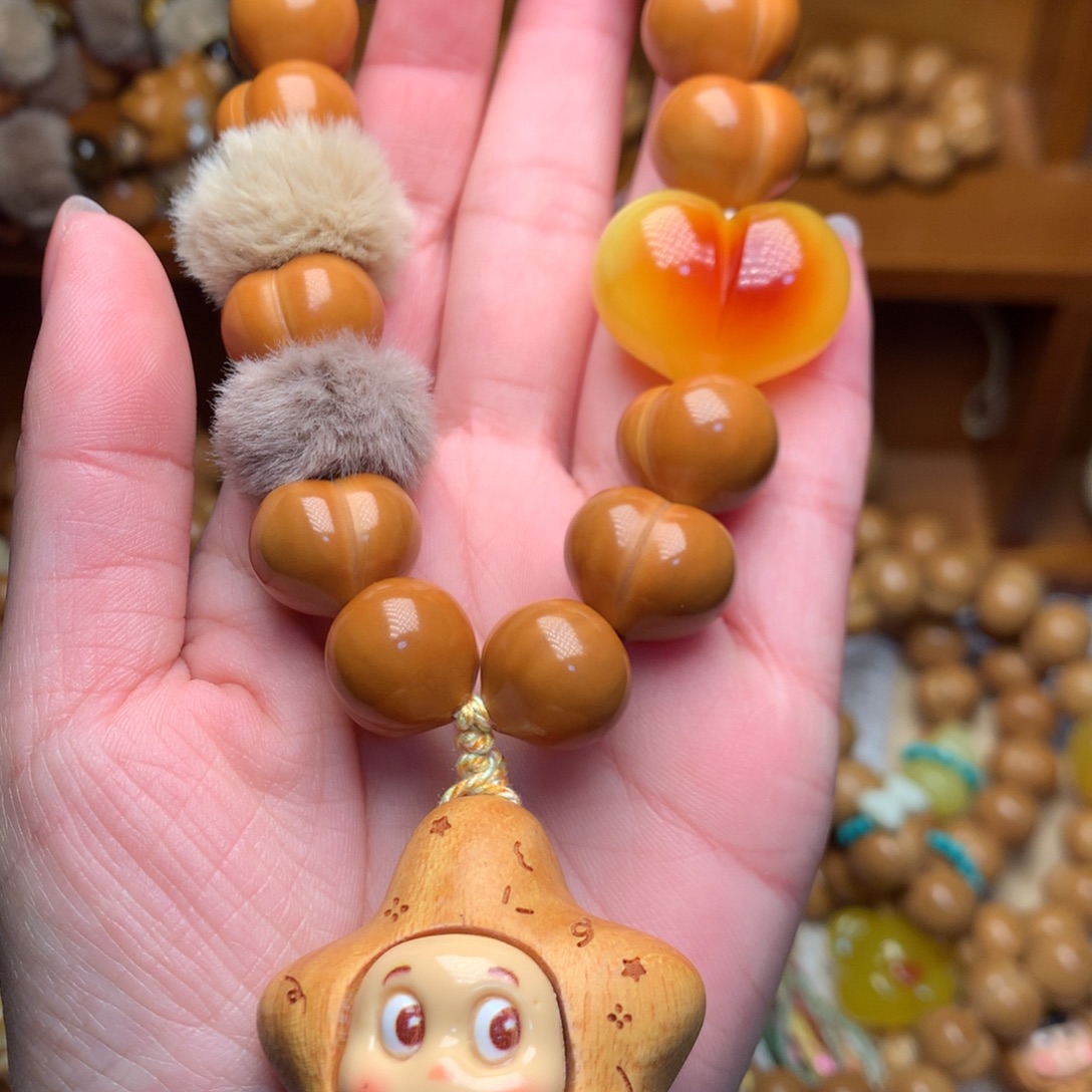 吊坠猴头核桃16玻璃底定制