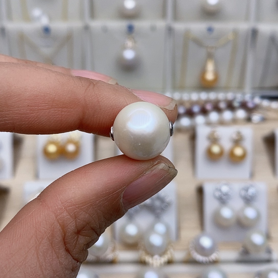 淡水珍珠颈饰银S925镶嵌