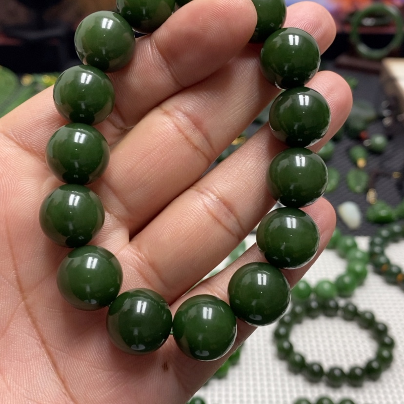 【闪购商品】和田玉（碧玉）手链未镶嵌掩****当