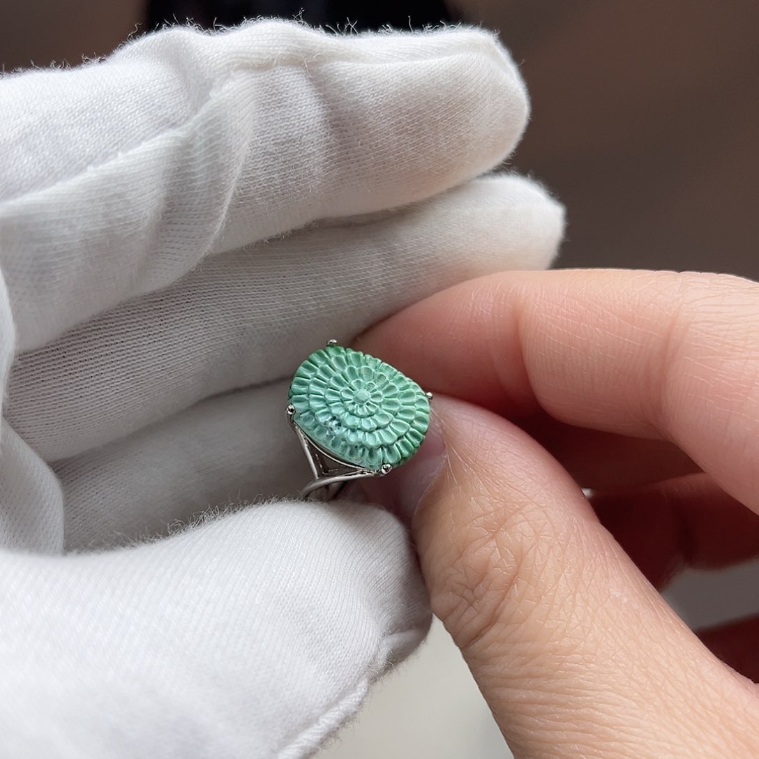 绿松石珠宝奇石银S925镶嵌