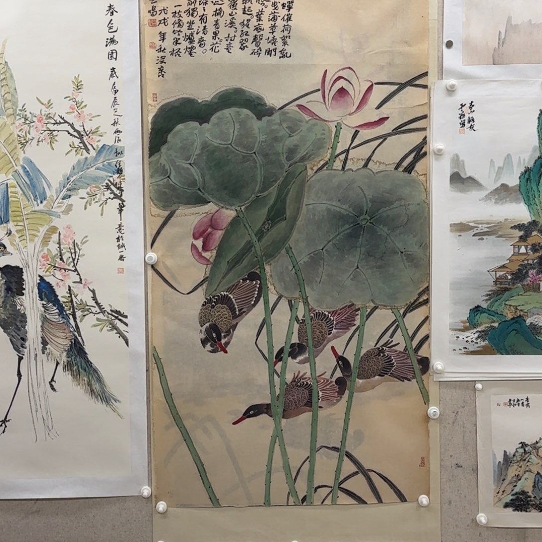 国画周亚鸣《池塘》