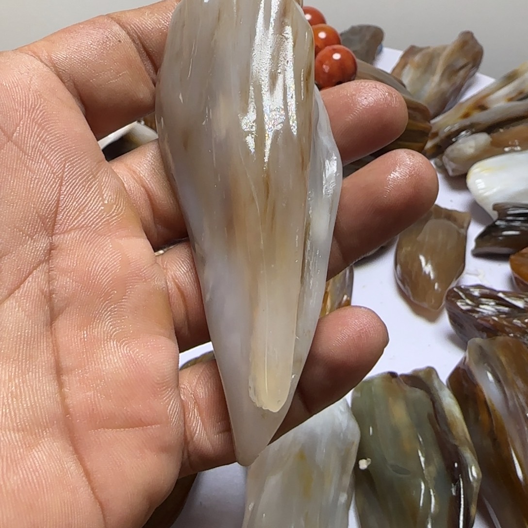 硅化玉未镶嵌手把