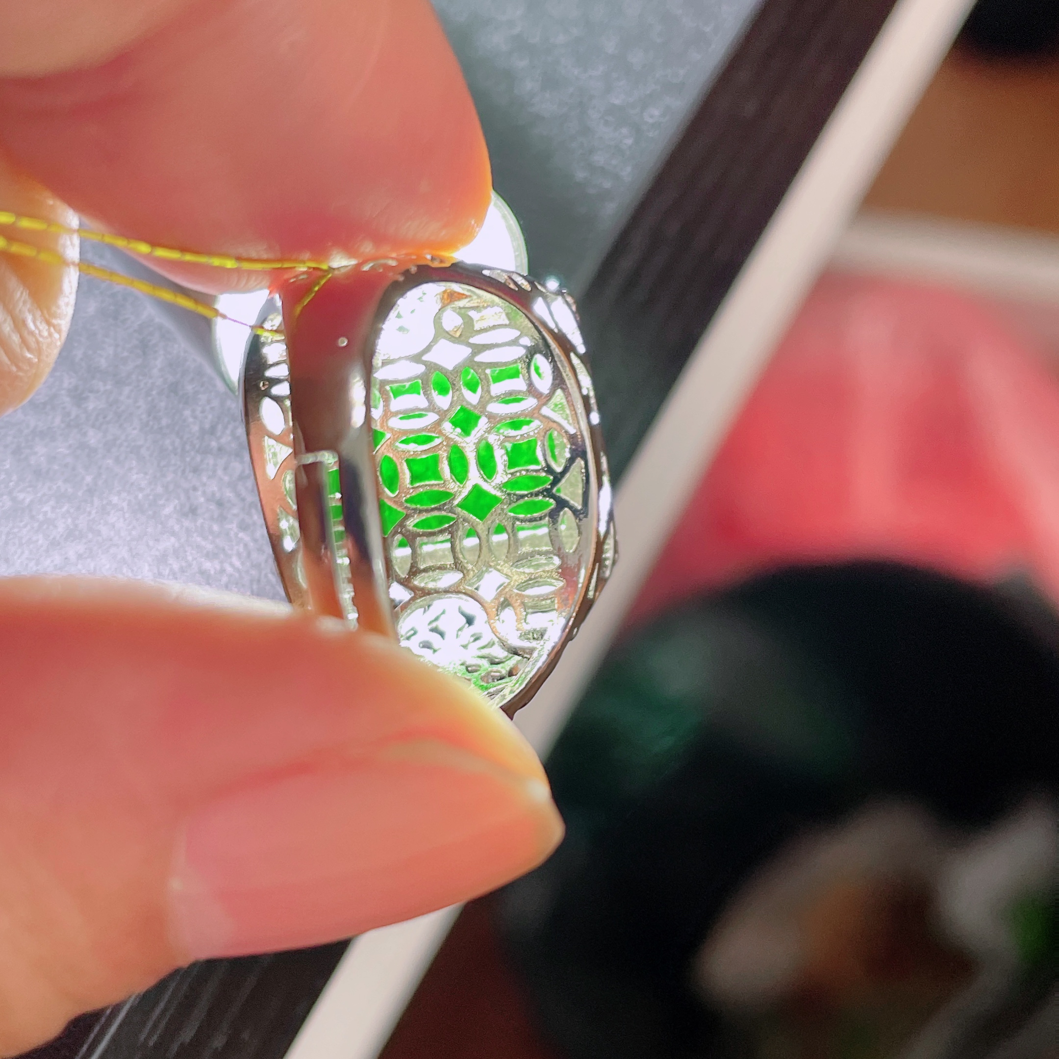 天然A货活口a925银戒指010