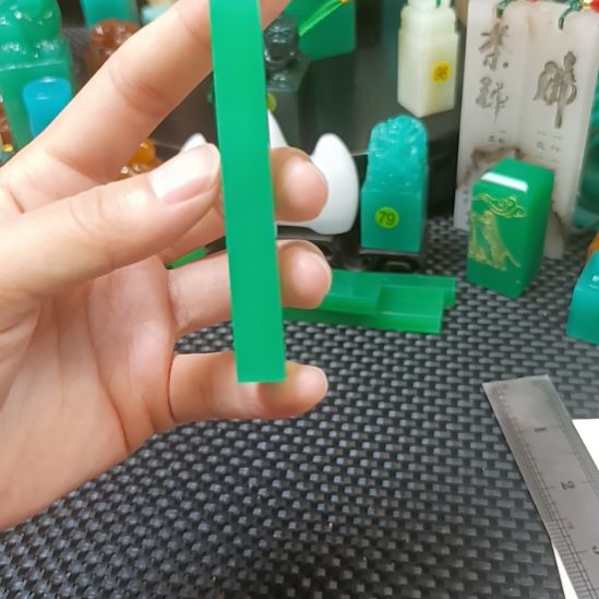 寿山石印石雅安绿牙签章