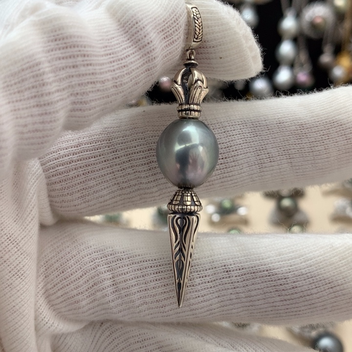 银S925镶嵌吊坠(赠链)海水珍珠