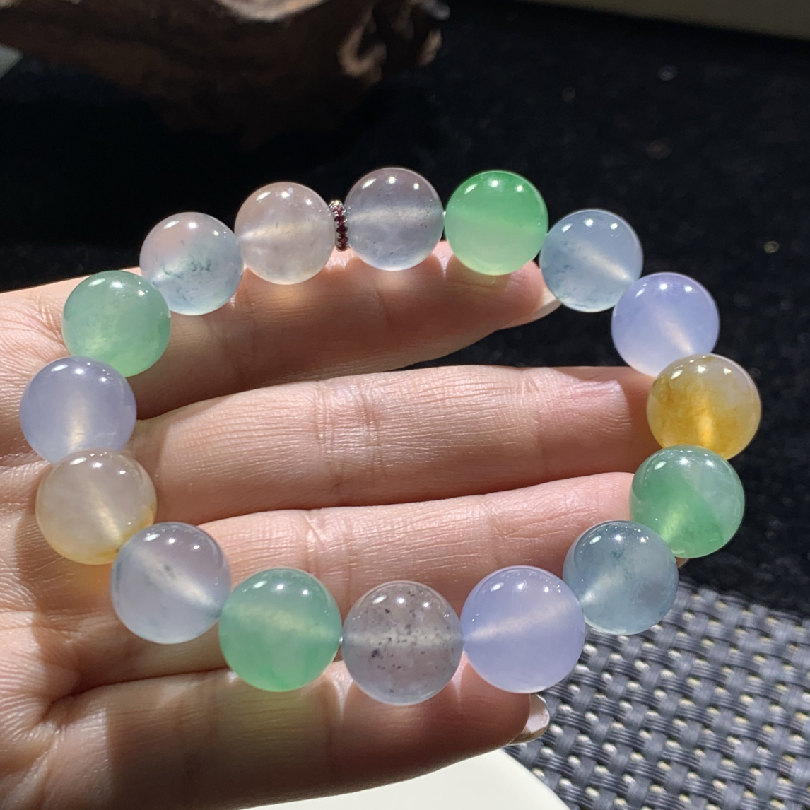 天然缅甸A货翡翠12➕多宝