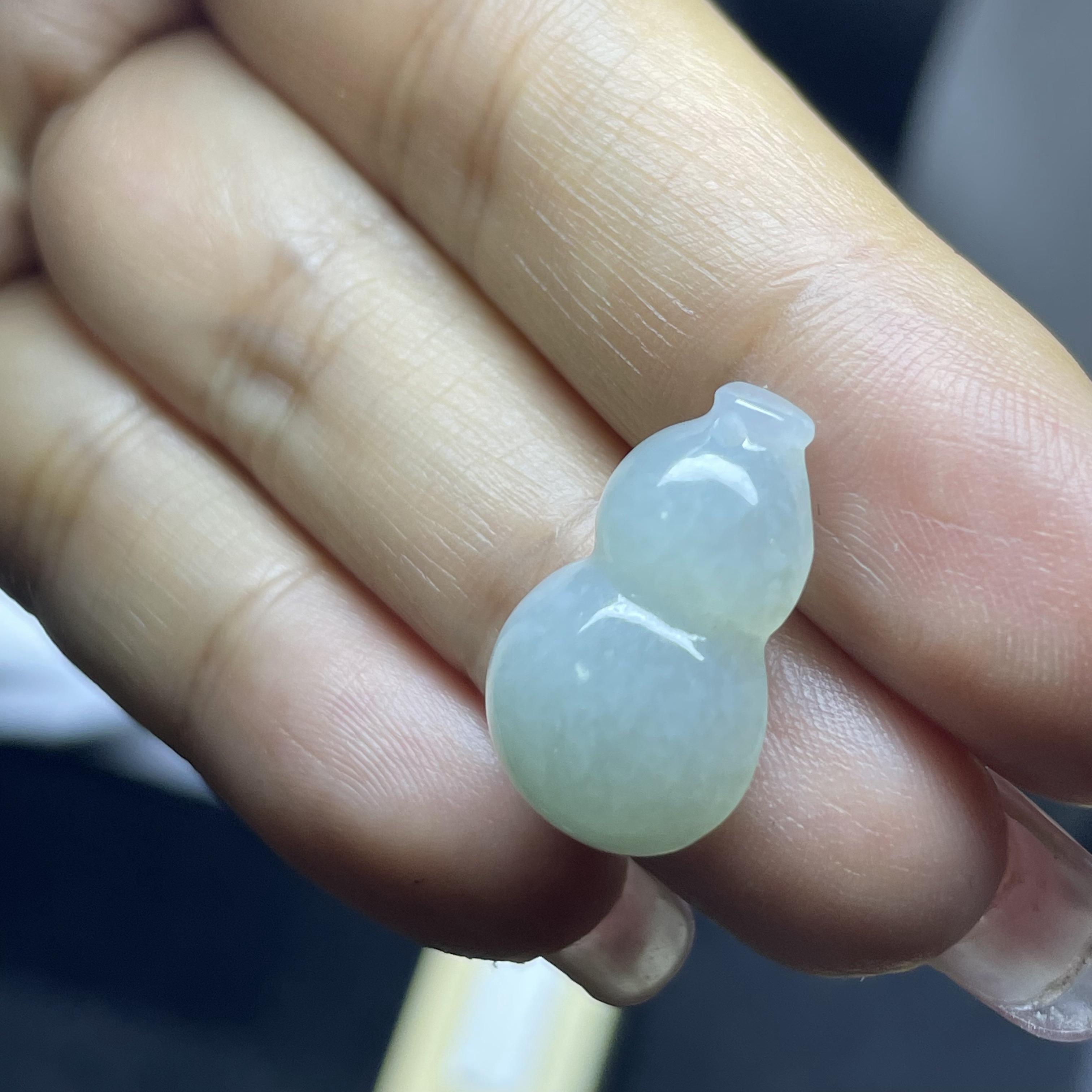 葫芦精雕福禄项坠编织钥匙扣手机坠天然缅甸翡翠A货