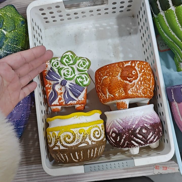 红陶吸水透气的白陶花盆凑满12发货