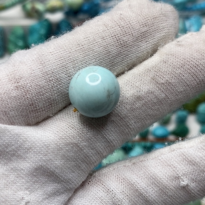 秋***叶绿松石未镶嵌天然原矿 地大质检