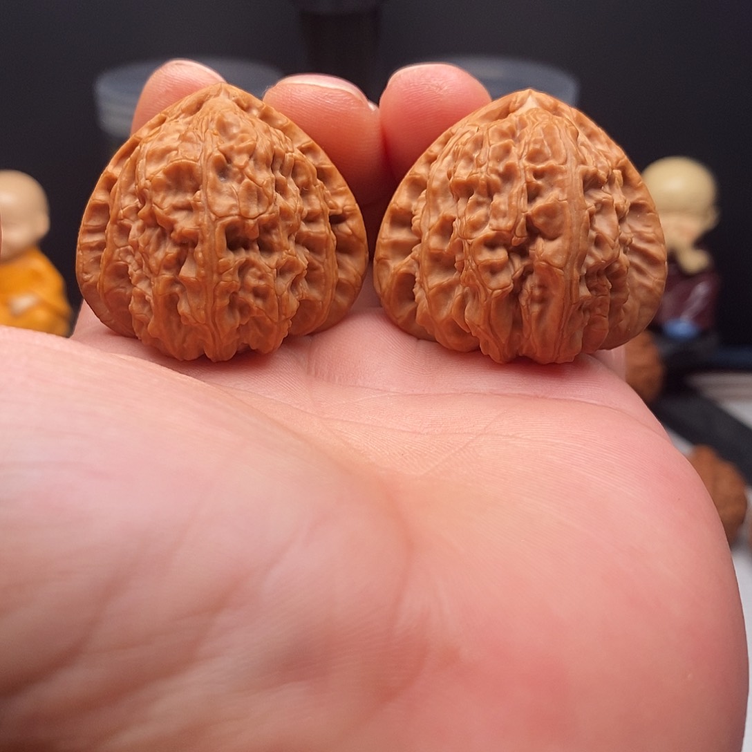 文玩核桃把件41尺白狮子