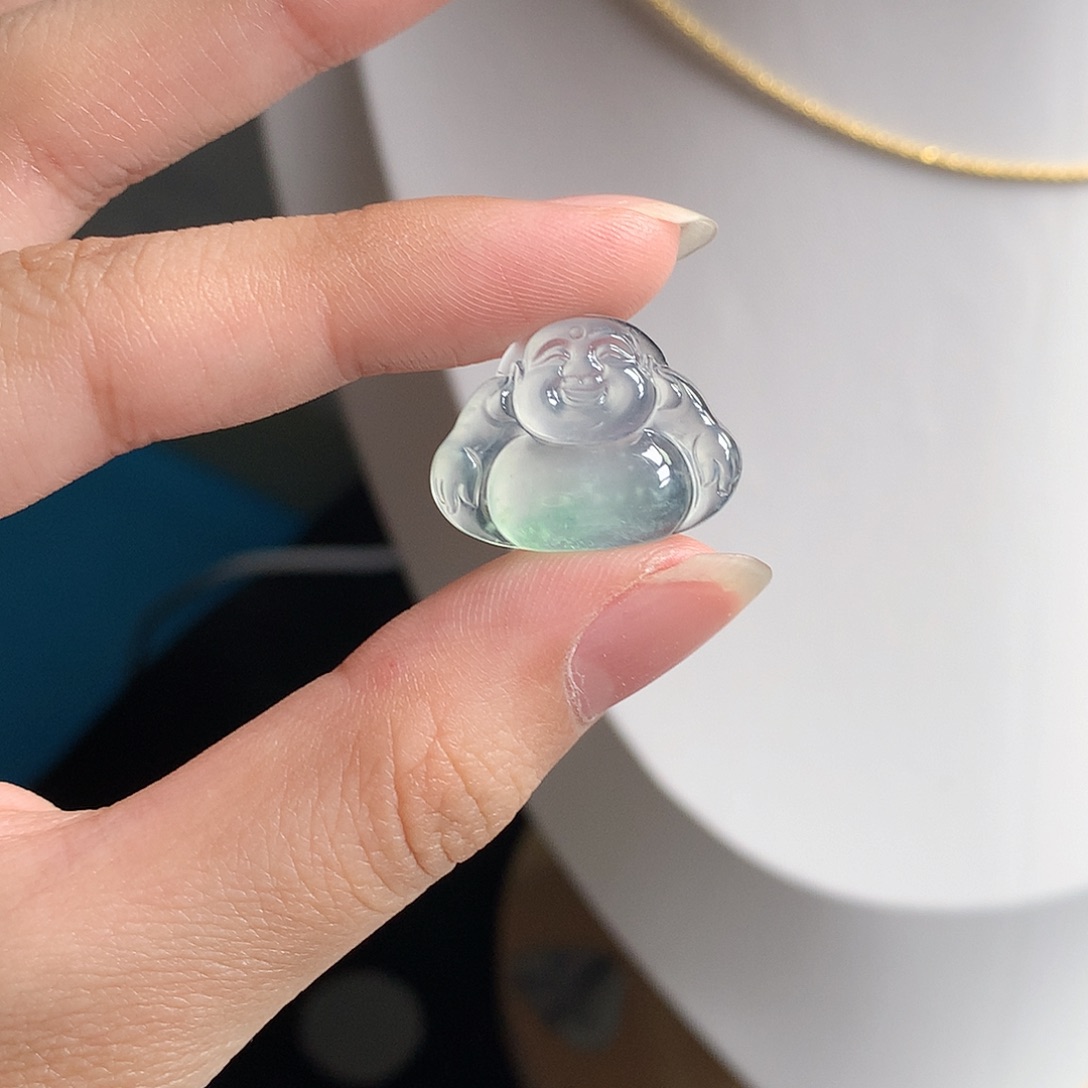 翡翠裸石缅甸天然A货翡翠冰种佛公