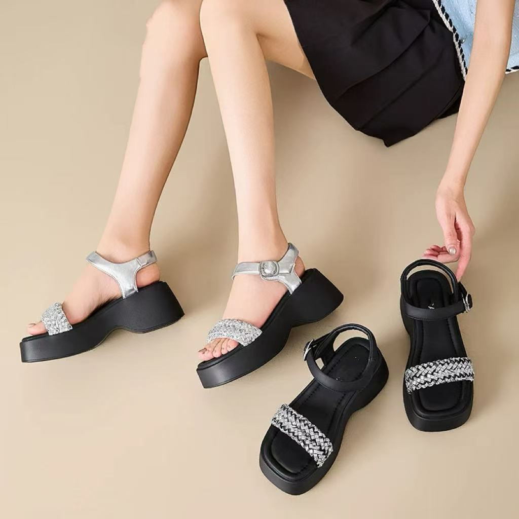 夏法式拖鞋女新款配裙子仙女风凉鞋2589-1