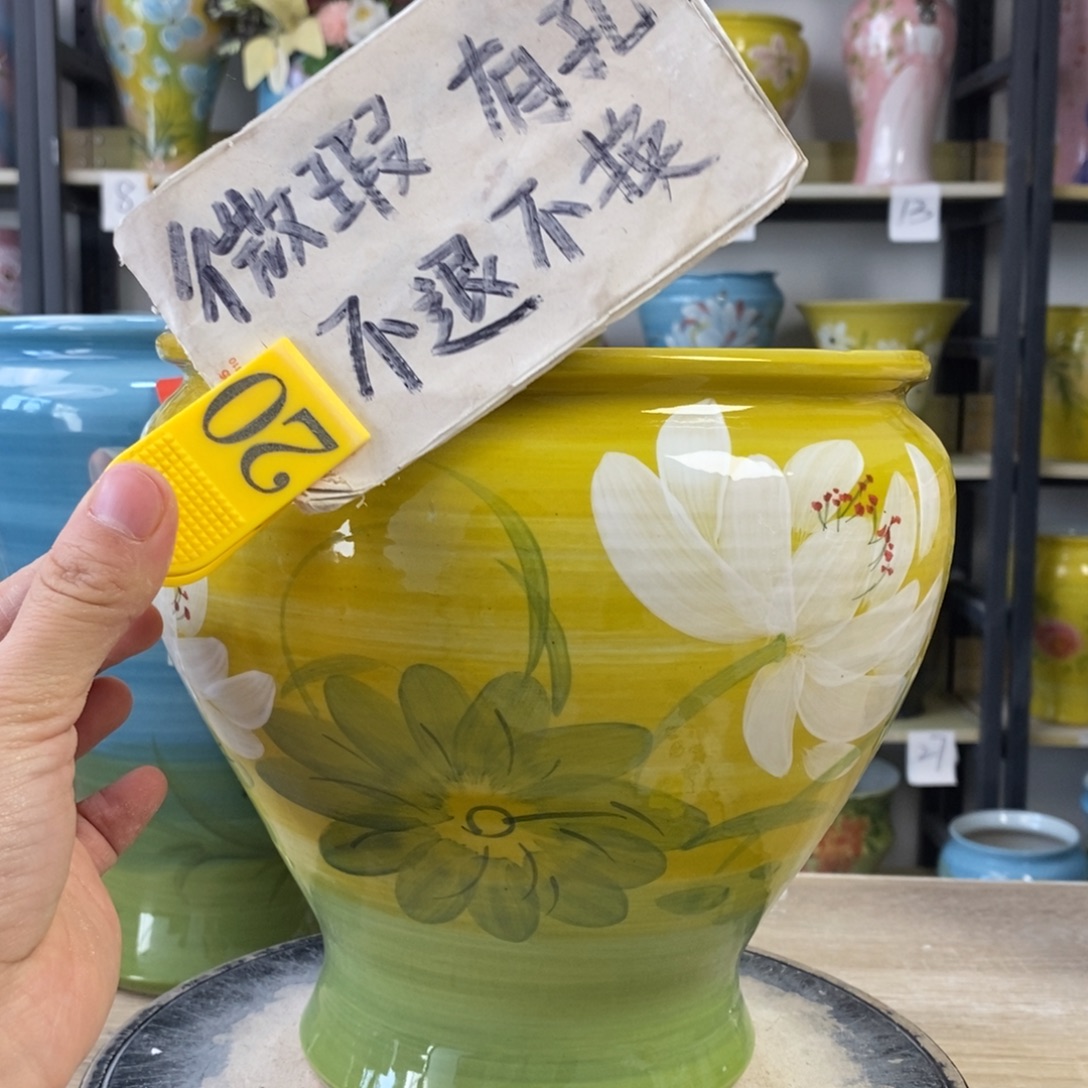 景德镇手工手绘陶瓷花盆