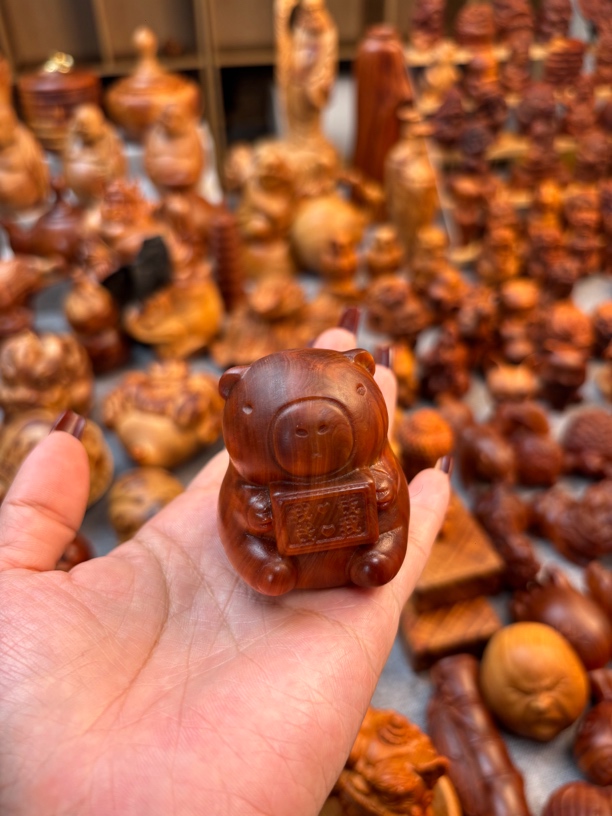 太行崖柏陈化料手把件