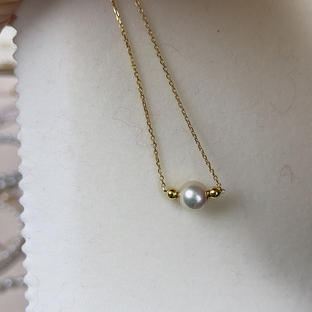 海水珍珠手绳18K金镶嵌