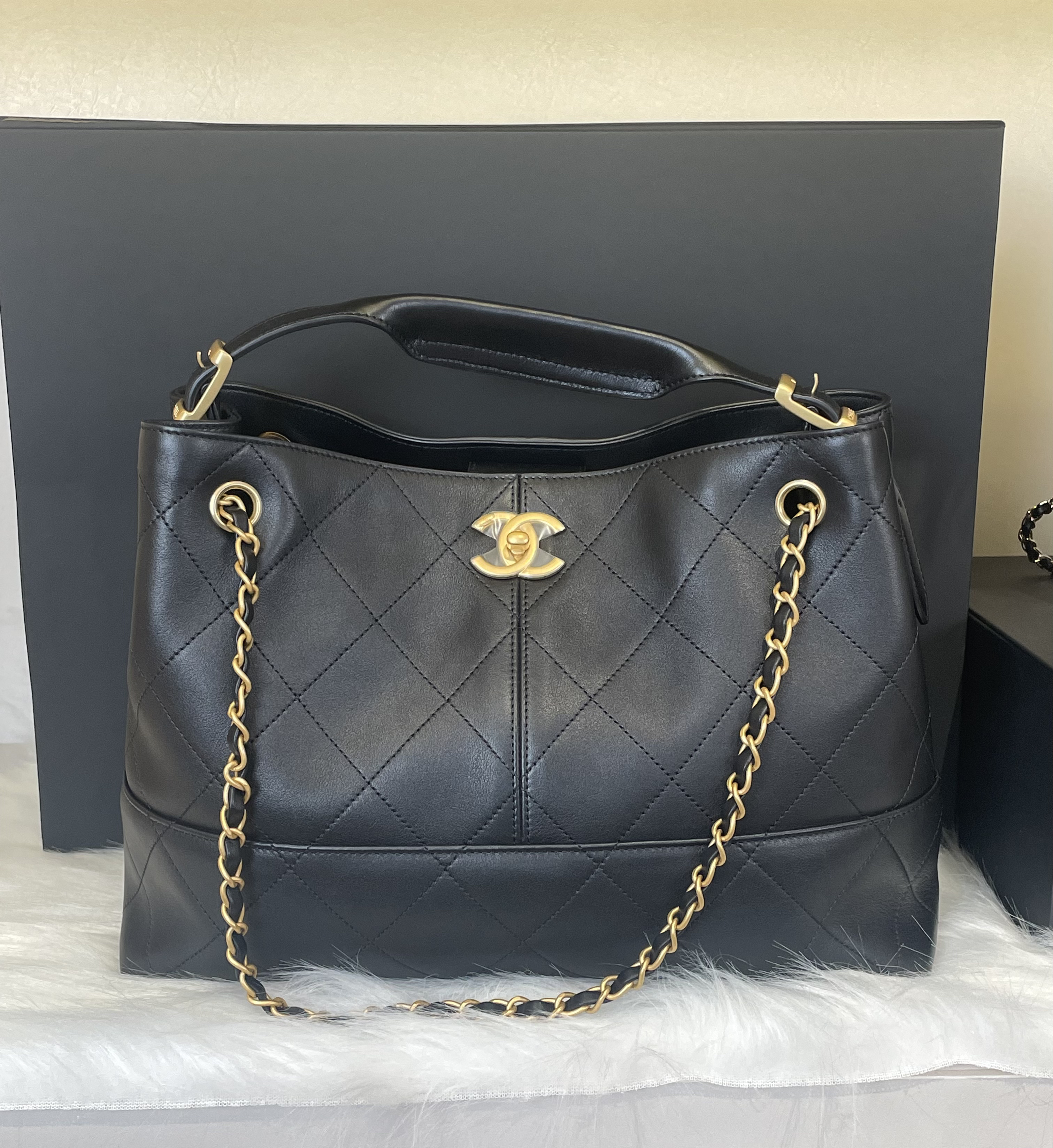 未使用 Chanel/香奈儿 25A手工坊手提链条单肩包 附件：全套