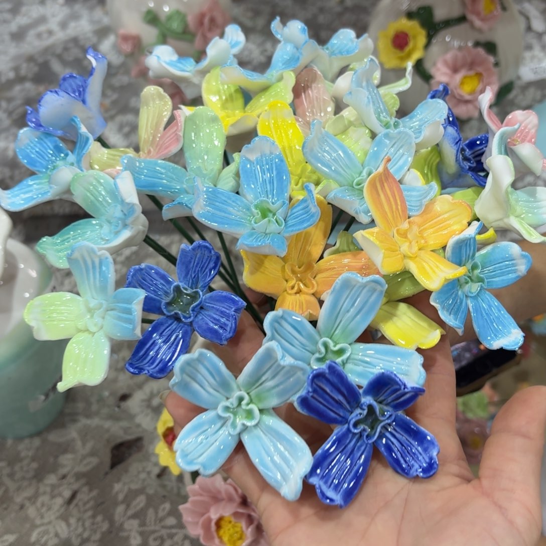 5根陶瓷花拍满20元发货请勿随意退款