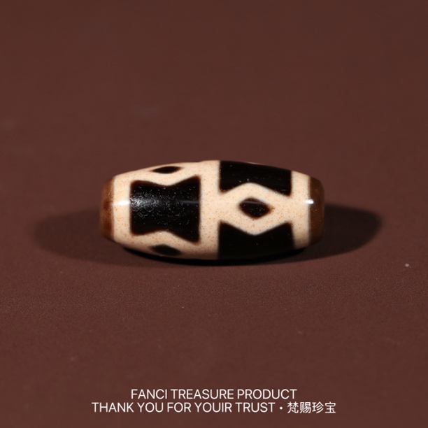 梵赐珍宝·【行运任晓攀老超顶料满砂】金刚六眼37x16.5mm天珠
