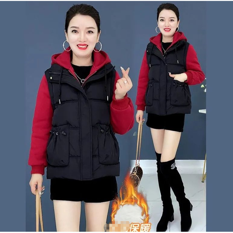 （BB260）假两件棉服女加厚洋气拼接棉袄妈妈高端冬季棉衣外套