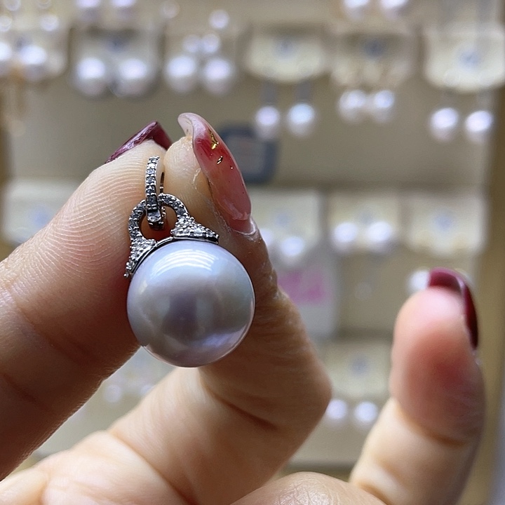 淡水珍珠颈饰银S925镶嵌