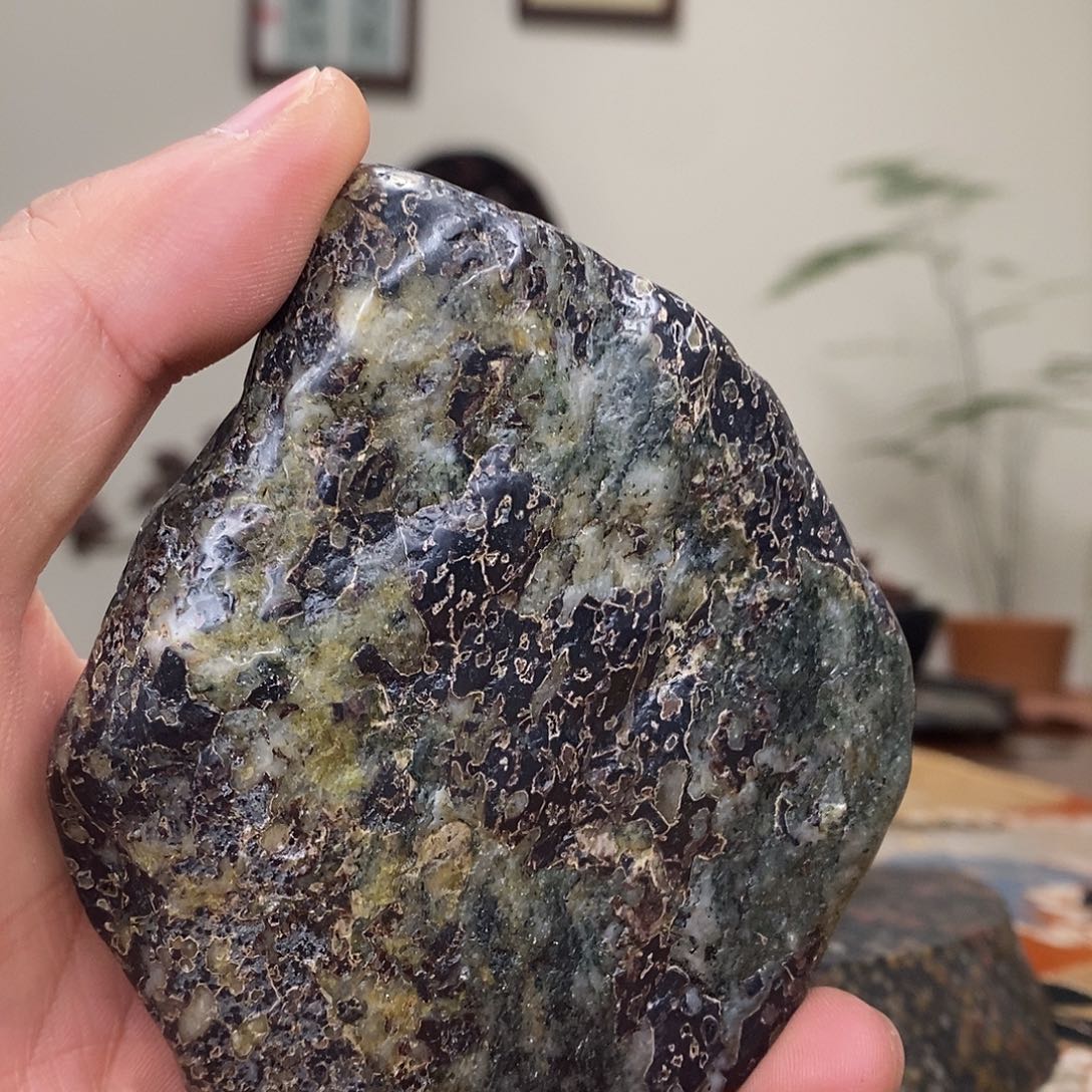 豫石匠梅花玉小鼻嘎随形手把压书石茶宠