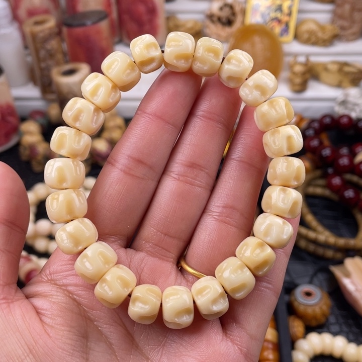 驼骨手串/手链骆驼骨雕刻百香籽12