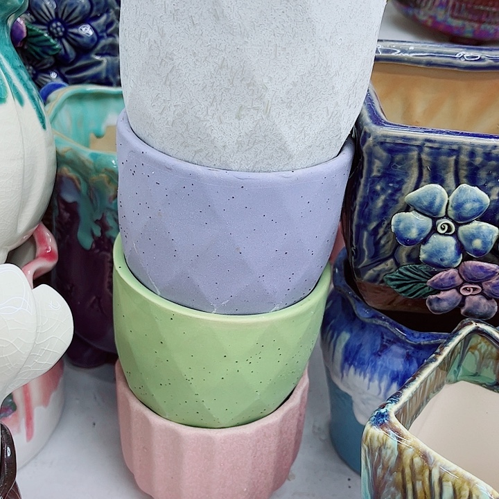 多肉绿植陶瓷花盆9.9包邮，有孔