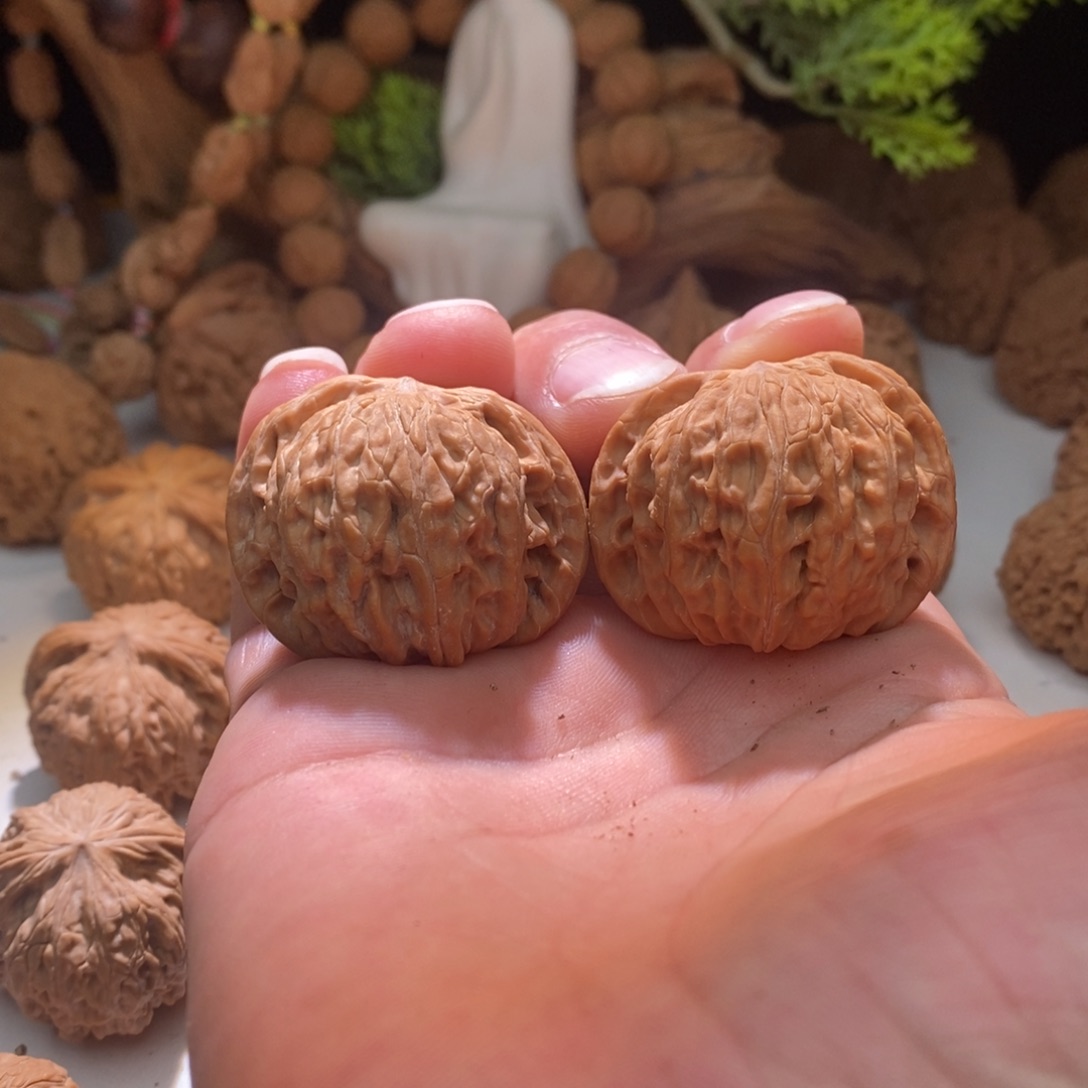 文玩核桃把件磨盘41+