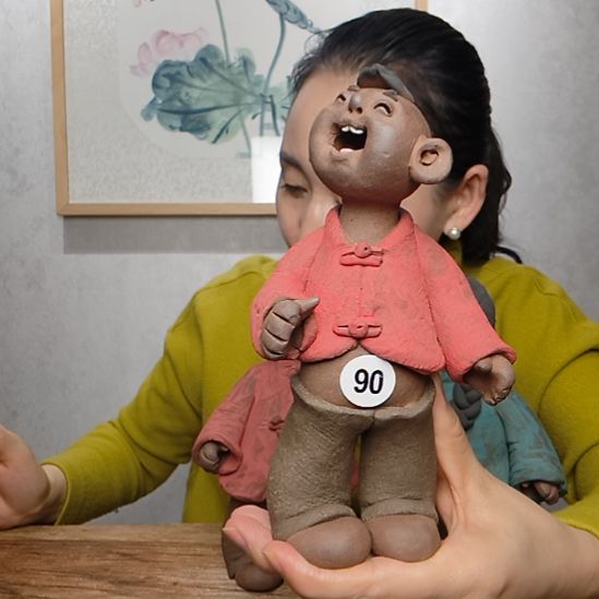 河***店不规则粗砂羲媧娃系列作品站男娃