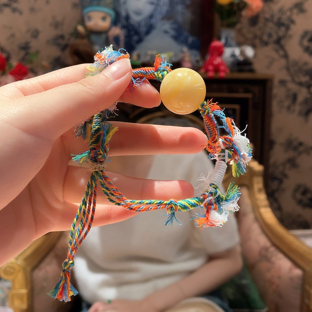 蜜蜡手绳未镶嵌多样性发其一