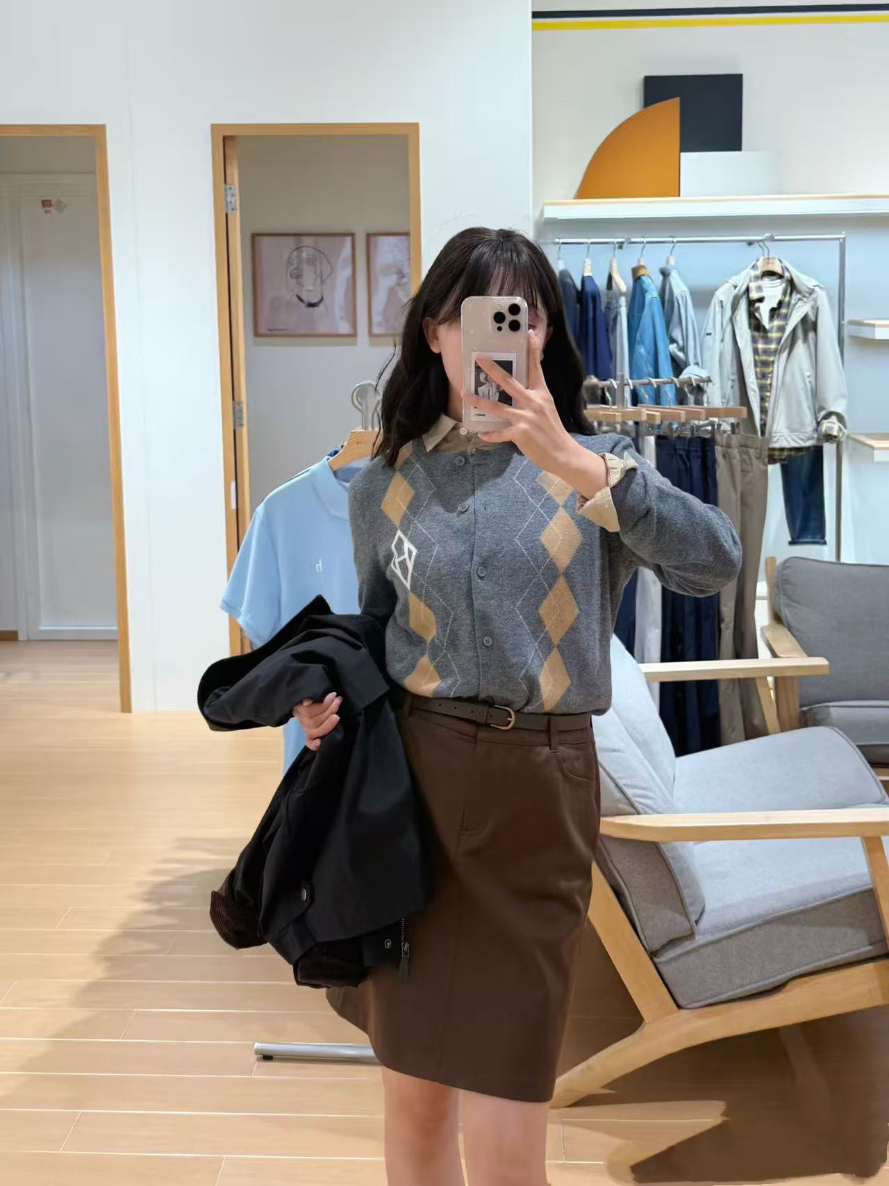 妙启时尚-DP1912款哈家两色针织开衫