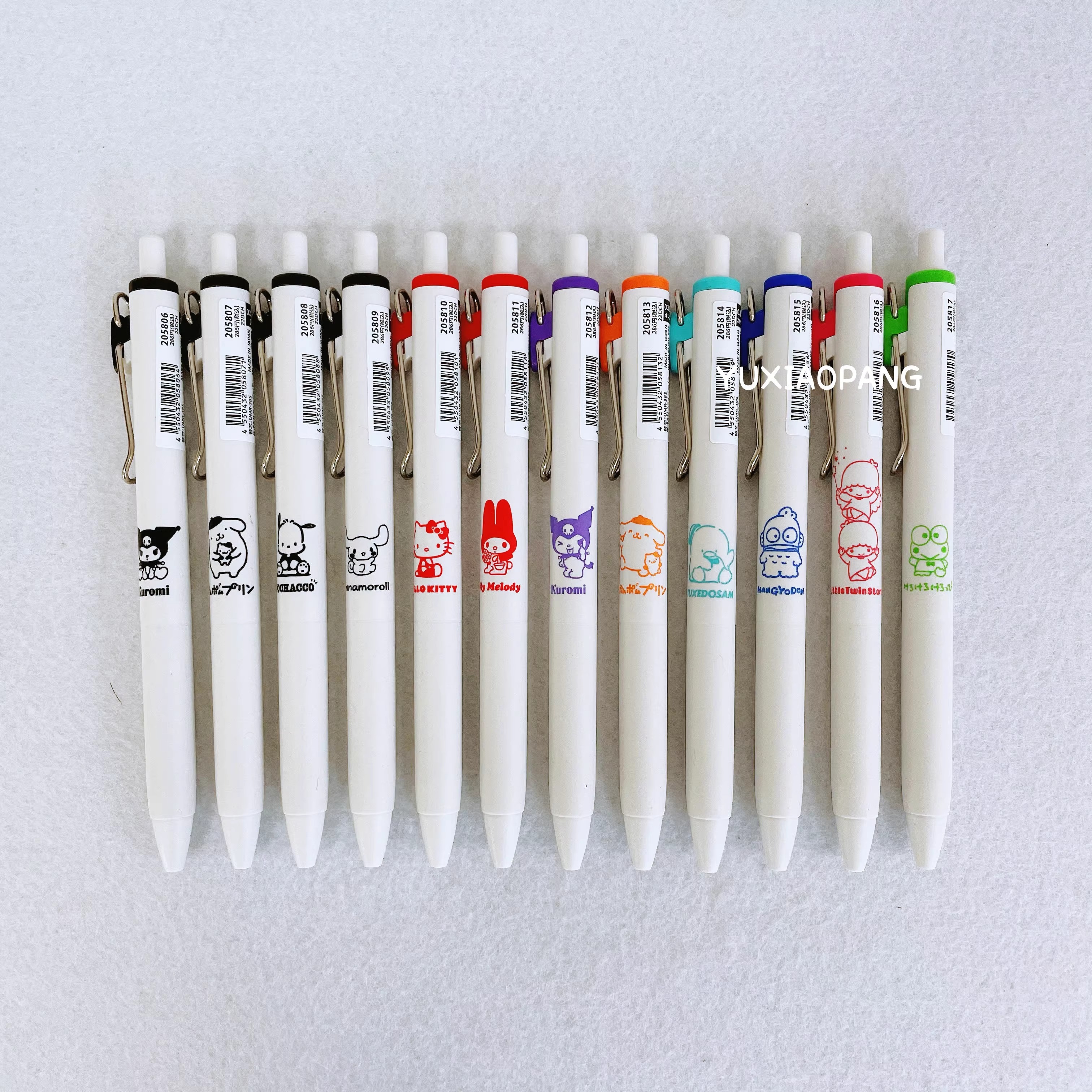 uni三菱三丽鸥日本制 kamio限量款小浓芯彩色中性笔0.38mm