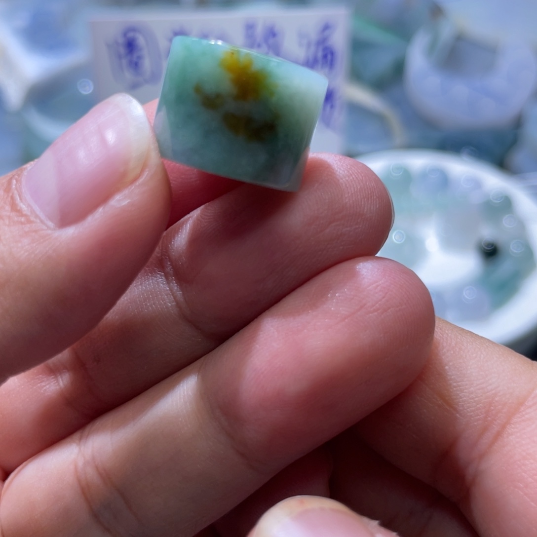 定制翡翠未镶嵌天然翡翠12➕绿洒金