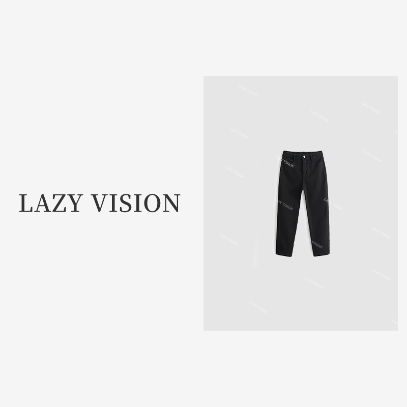 LAZYVISION时尚百搭休闲直筒女士牛仔裤ZMD-23135小小