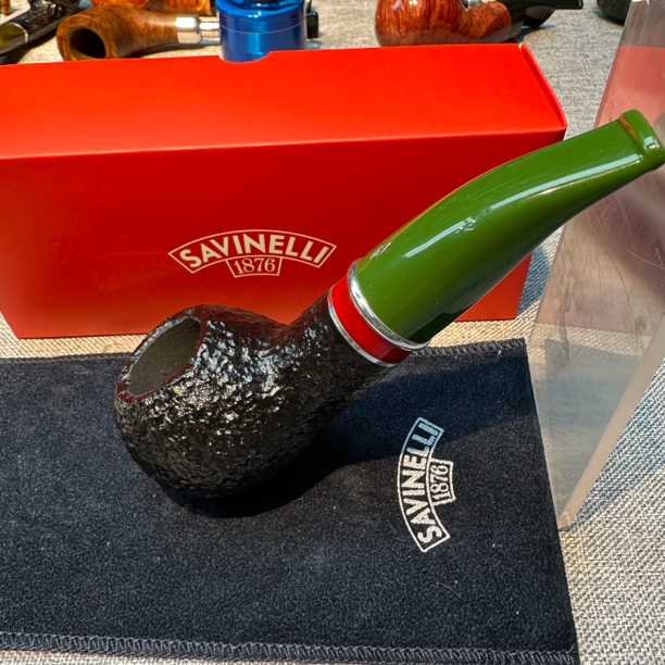 圣诞限量款麻面石楠木经典弯式烟斗320斗型礼盒装新手入门烟具