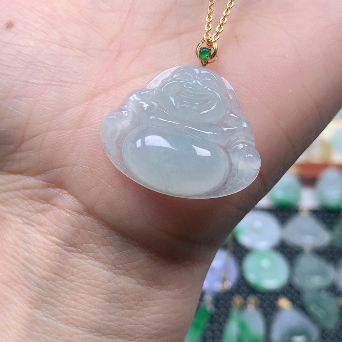 【闪购商品】翡翠吊坠(不含链)18K金镶嵌