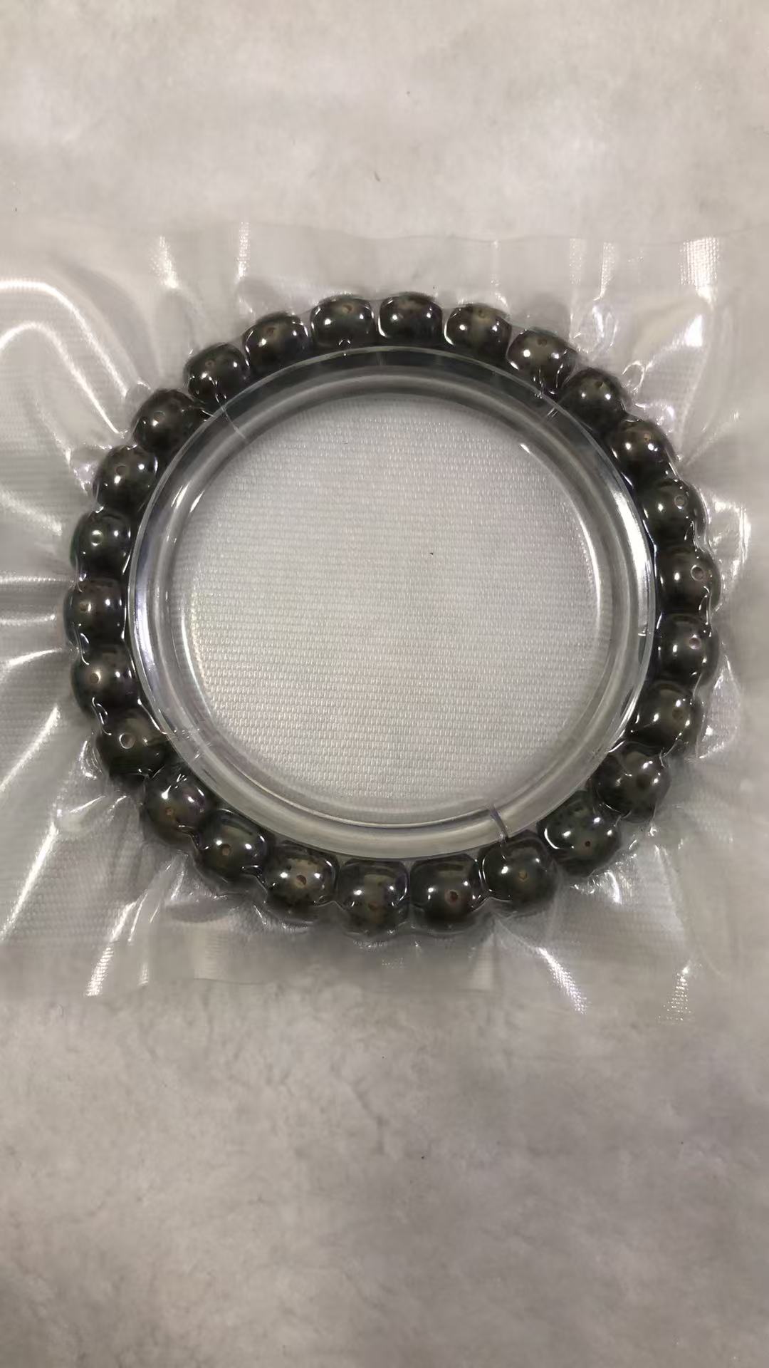 高端  帝王绿爆透水润石玉星月菩提9*8mm