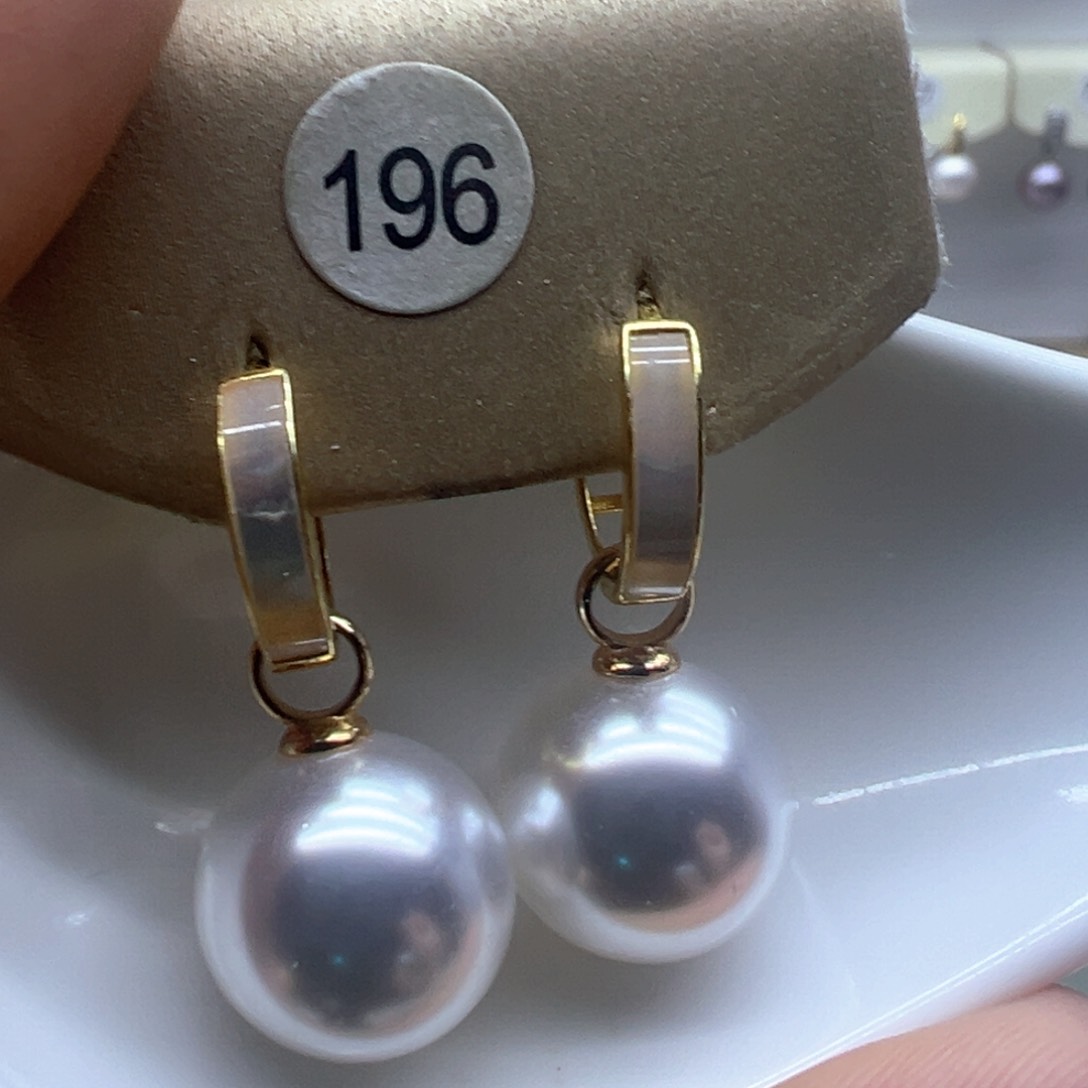 银S925镶嵌淡水珍珠耳饰