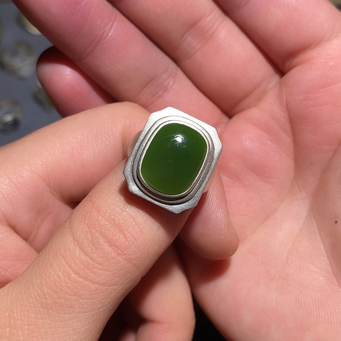 和田玉颈饰银S925镶嵌豪*叔