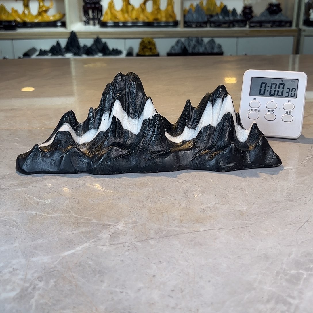 一***排陶灵璧石手工雕刻奇石摆件