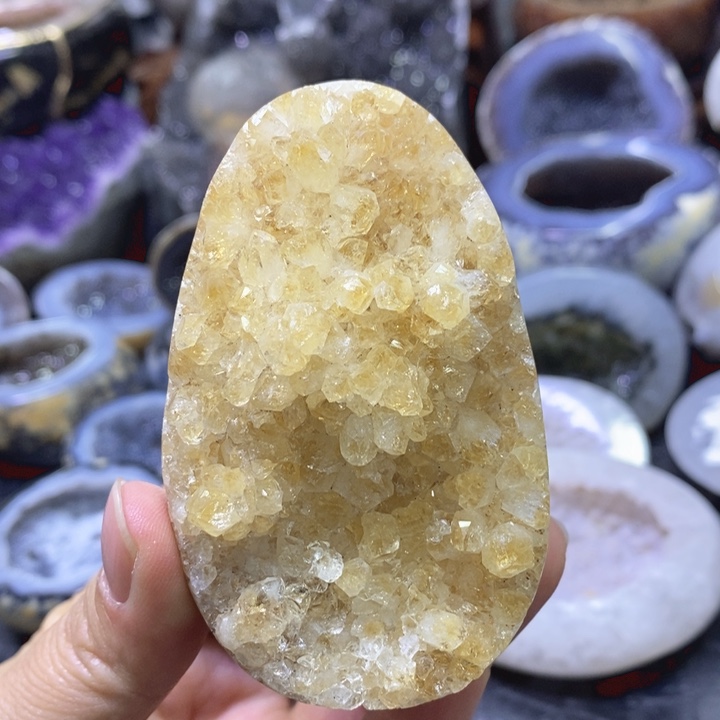 未镶嵌珠宝半成品水晶黄晶蛋