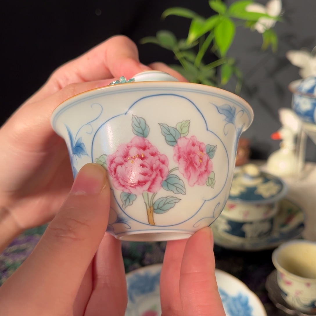 缸青花盖碗啊啊啊啊啊