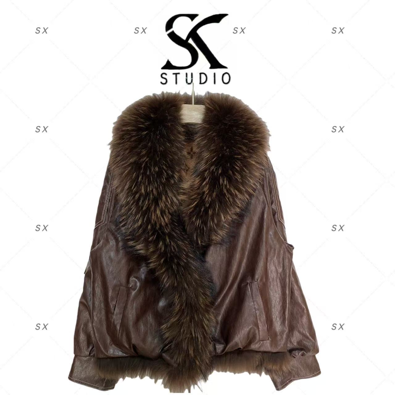 8804女装轻奢新款外套(貉子毛领)SXZY-2501